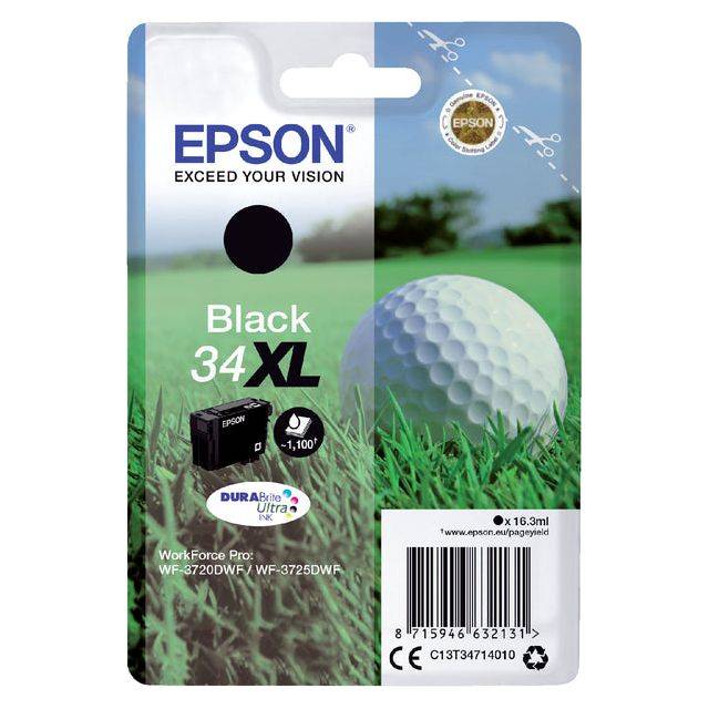Epson Druckerpatrone T3471, 34XL Original Schwarz C13T34714010