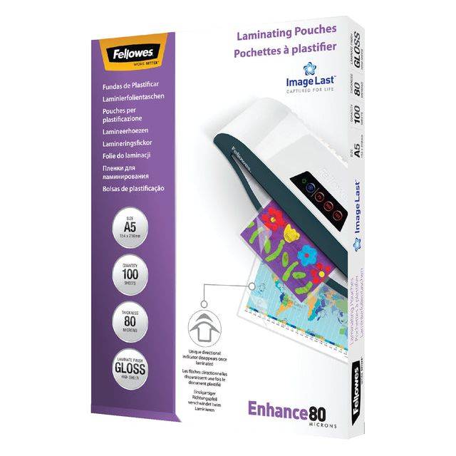 Fellowes Laminierfolientasche, DIN A5, glänzend, 160 mic (5353060)