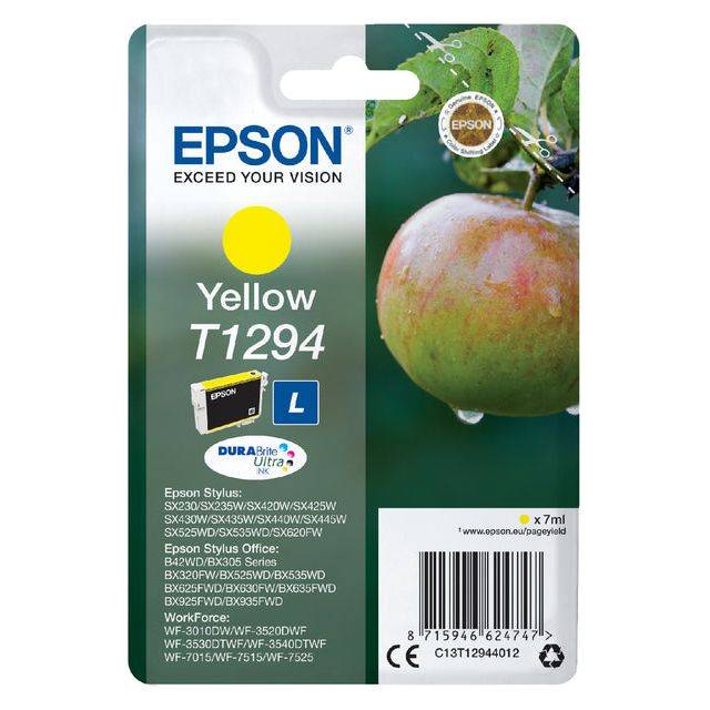 Epson Druckerpatrone T1294 Original Gelb C13T12944012