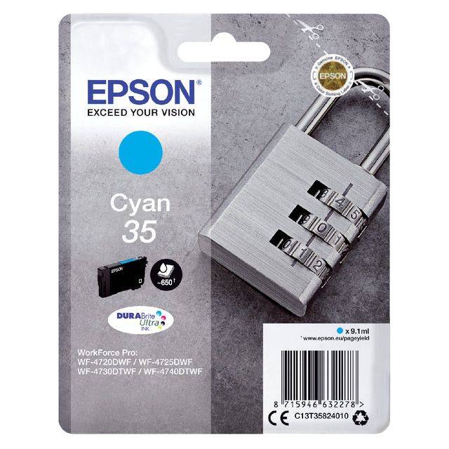 Epson Druckerpatrone T3582, 35 Original Cyan C13T35824010