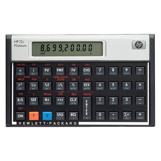 HP - 12c Platinum Finanzrechner schwarz/silber