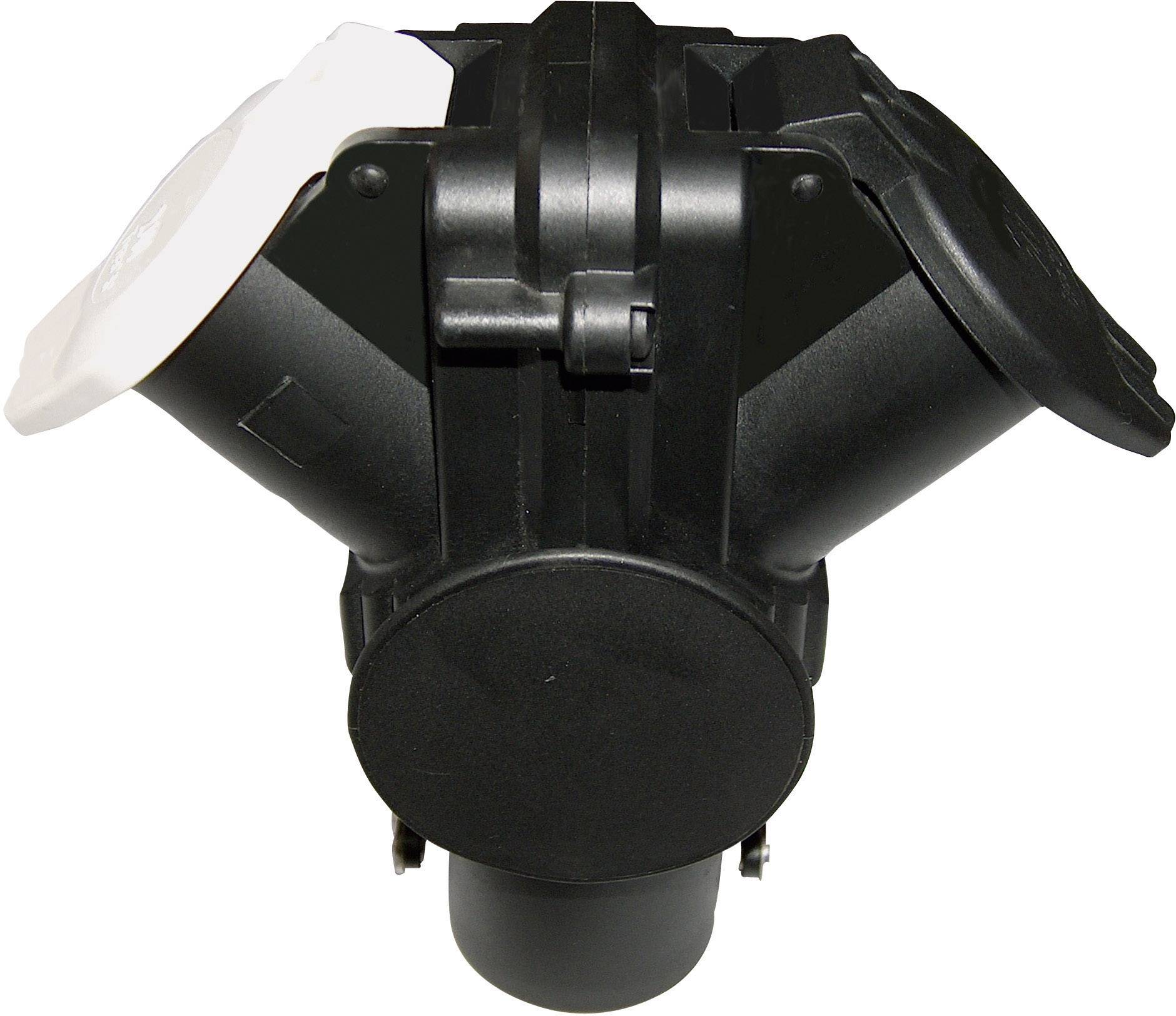 SecoRüt 60203 Anhänger Adapter [Steckdose 15polig - Stecker 7polig Typ S, Stecker 7polig Typ N] ABS Kunststoff