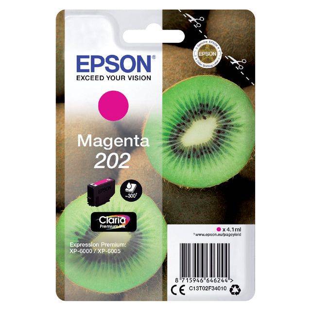 Epson Druckerpatrone T02F3, 202 Original Magenta C13T02F34010