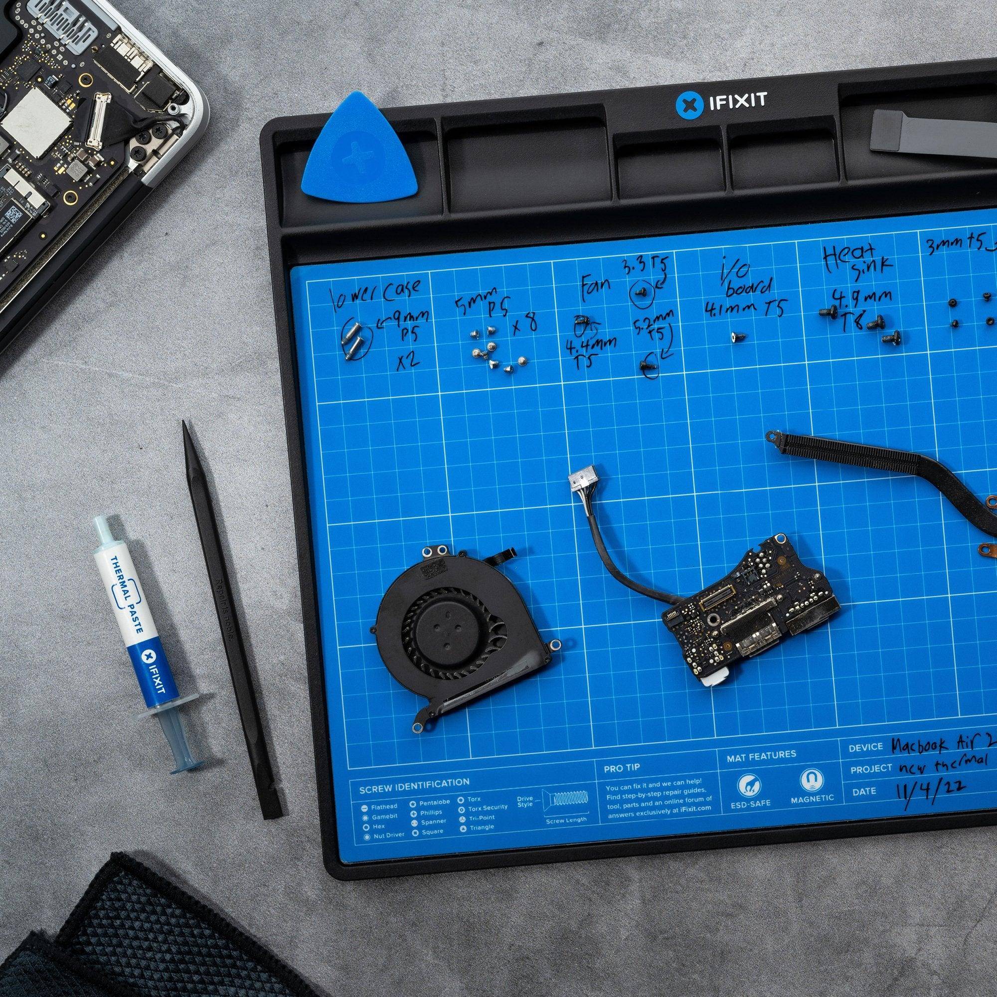 iFixit FixMat - Magnetmatte - Universal - Stift - Schwarz - Blau - Weiß - 300 mm - 250 mm