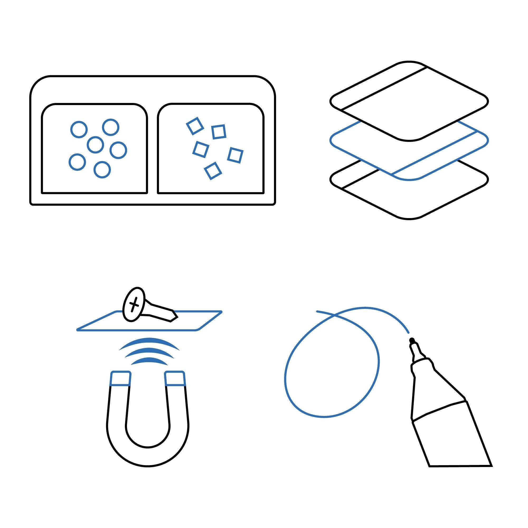 iFixit FIXMAT stapelbare Magnetmatte - Schwarz