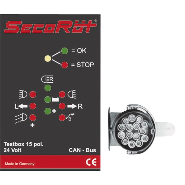 SecoRüt Zugwagentester 15pol mit Stecker 12 V, 24V 40280 SecoRüt Zugwagentester 15pol mit Stecker 12 V, 24V 40280