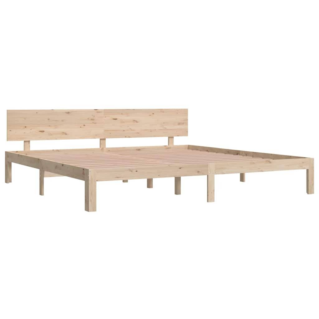 vidaXL Massivholzbett Kiefer 200x200 cm