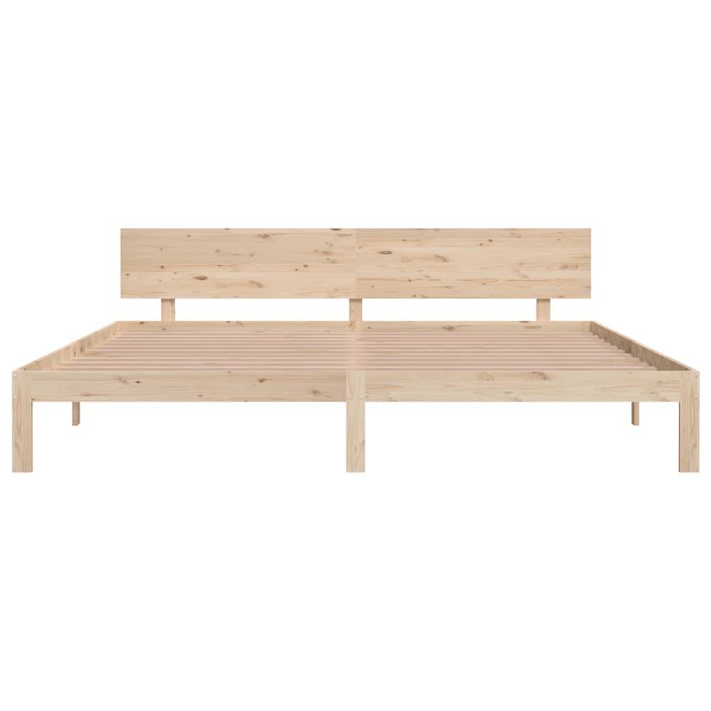 vidaXL Massivholzbett Kiefer 200x200 cm