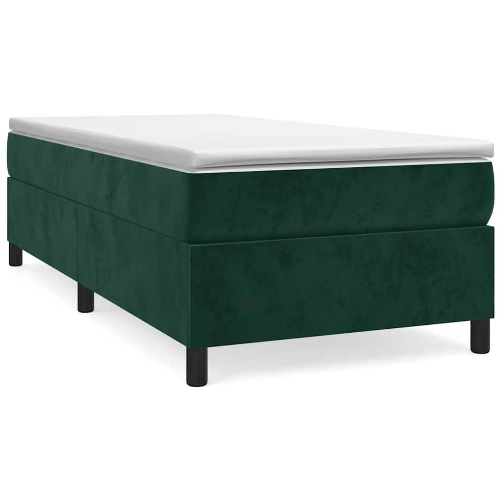 vidaXL Bettgestell ohne Matratze Dunkelgrün 90x190 cm Samt