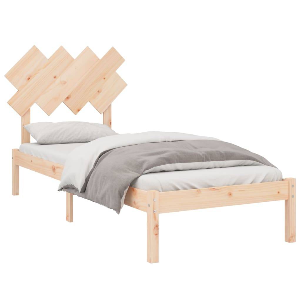 vidaXL Massivholzbett 90x190 cm