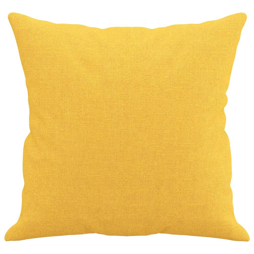 vidaXL Zierkissen 2 Stk. Hellgelb 40x40 cm Stoff