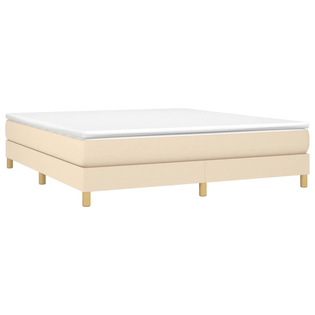 vidaXL Bettgestell ohne Matratze Creme 180x200 cm Stoff