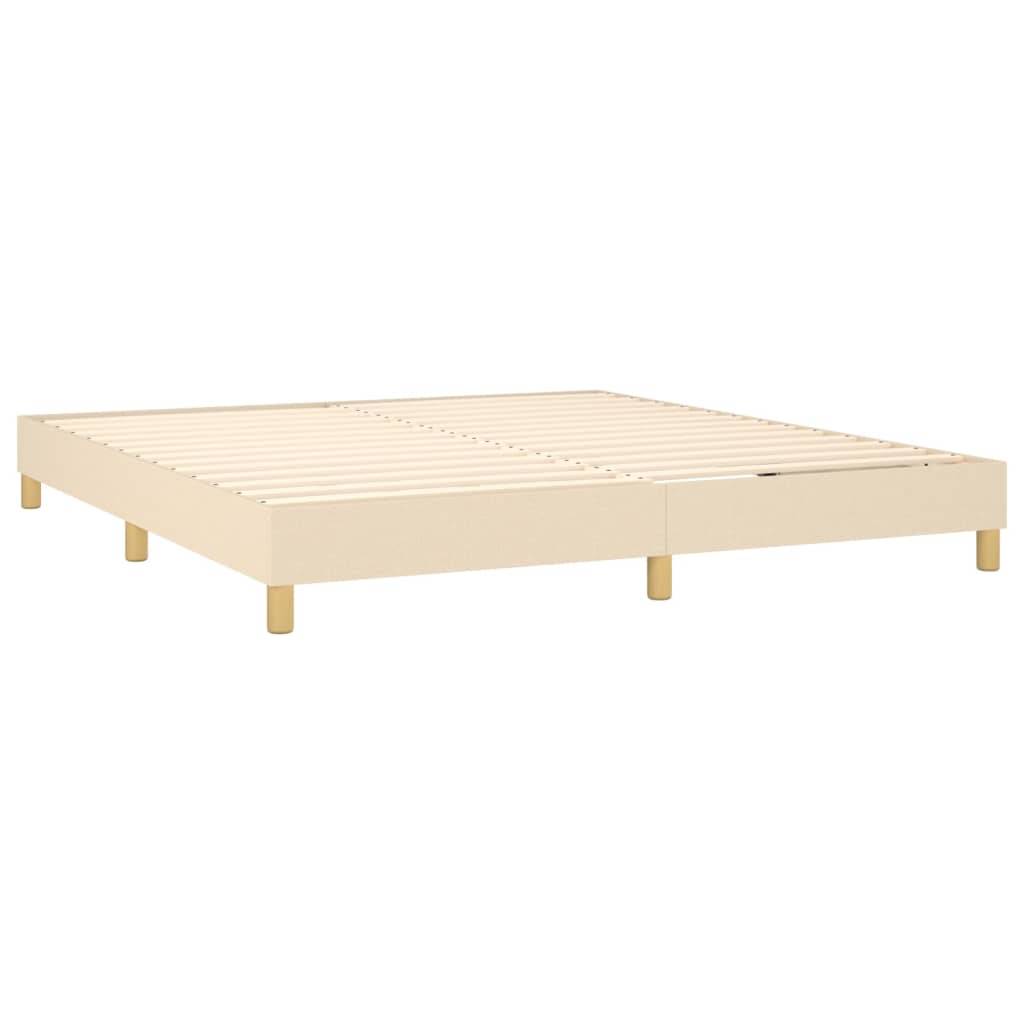 vidaXL Bettgestell ohne Matratze Creme 180x200 cm Stoff