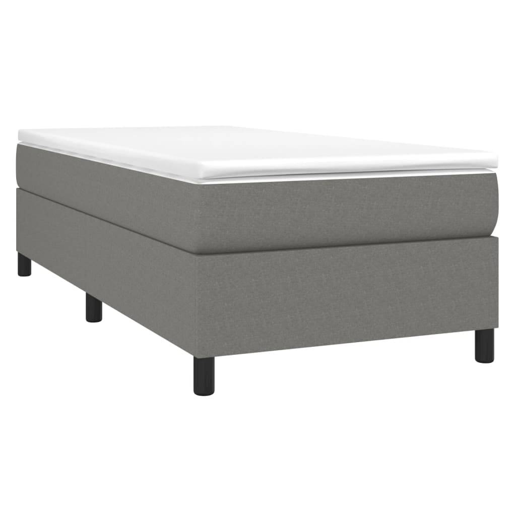 vidaXL Bettgestell ohne Matratze Dunkelgrau 100x200 cm Stoff