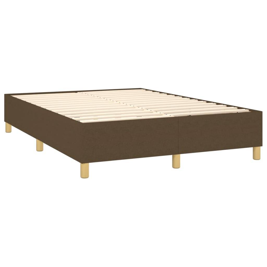 vidaXL Bettgestell ohne Matratze Dunkelbraun 140x190 cm Stoff