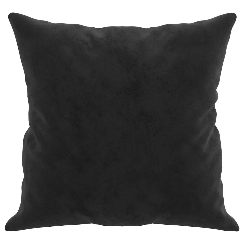 vidaXL Zierkissen 2 Stk. Schwarz 40x40 cm Samt