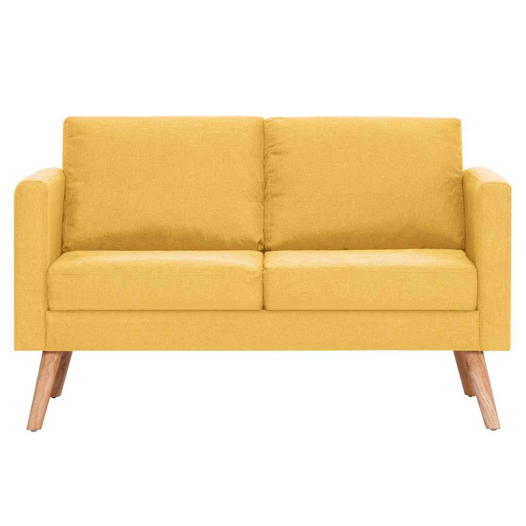 vidaXL 2-Sitzer-Sofa Stoff Gelb
