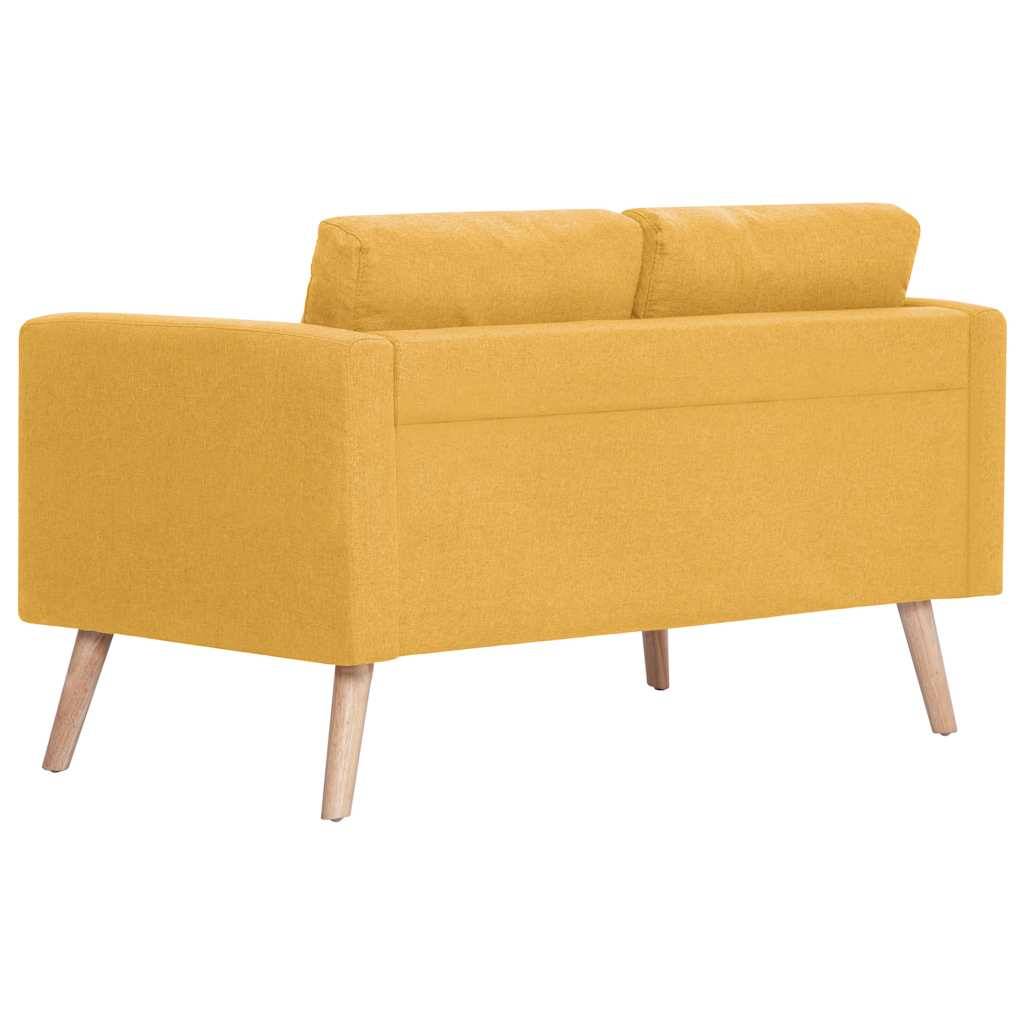 vidaXL 2-Sitzer-Sofa Stoff Gelb