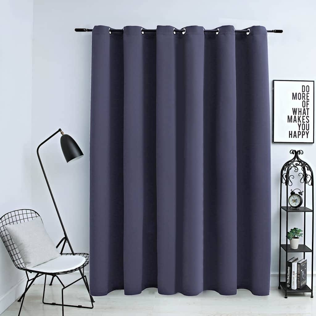 vidaXL Verdunkelungsvorhang mit Metallösen Anthrazit 290 x 245 cm