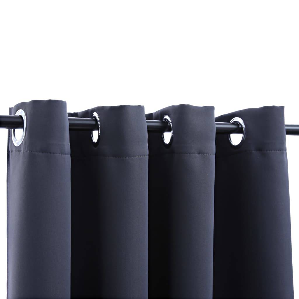 vidaXL Verdunkelungsvorhang mit Metallösen Anthrazit 290 x 245 cm