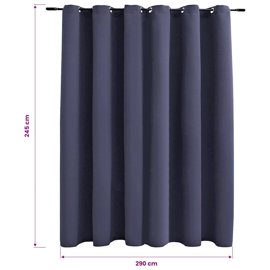 vidaXL Verdunkelungsvorhang mit Metallösen Anthrazit 290 x 245 cm