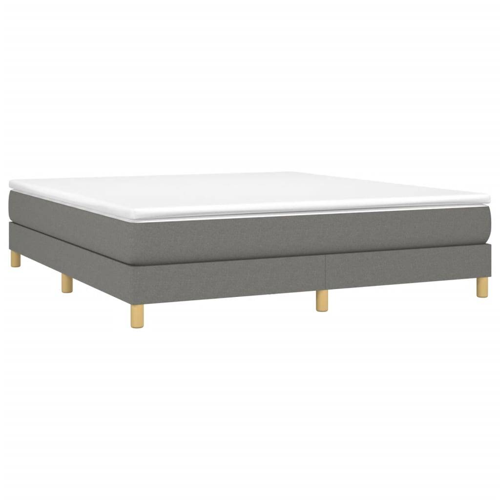 vidaXL Bettgestell ohne Matratze Dunkelgrau 180x200 cm Stoff
