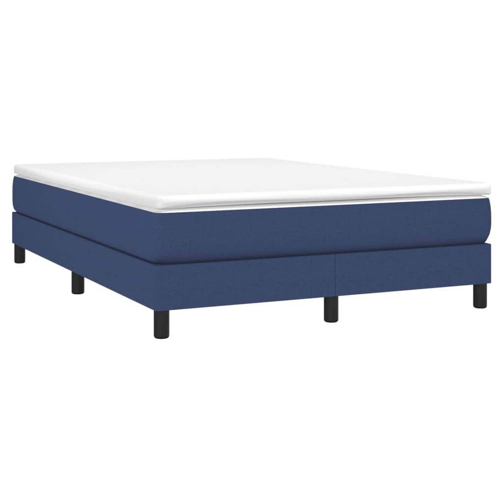 vidaXL Bettgestell ohne Matratze Blau 140x190 cm Stoff