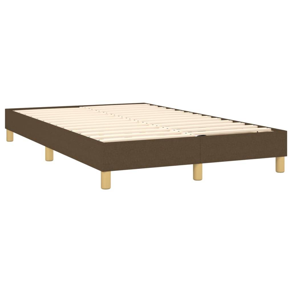 vidaXL Bettgestell ohne Matratze Dunkelbraun 120x200 cm Stoff