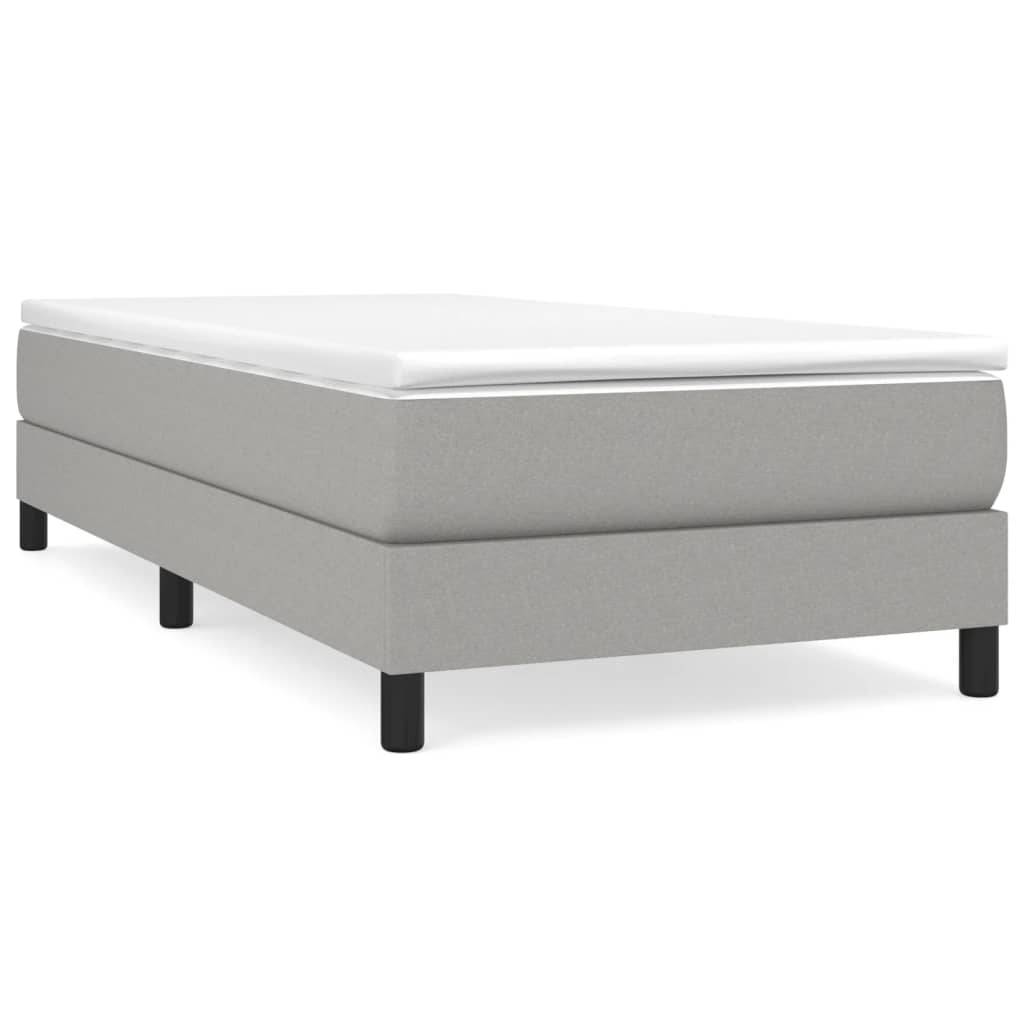 vidaXL Bettgestell ohne Matratze Hellgrau 80x200 cm Stoff