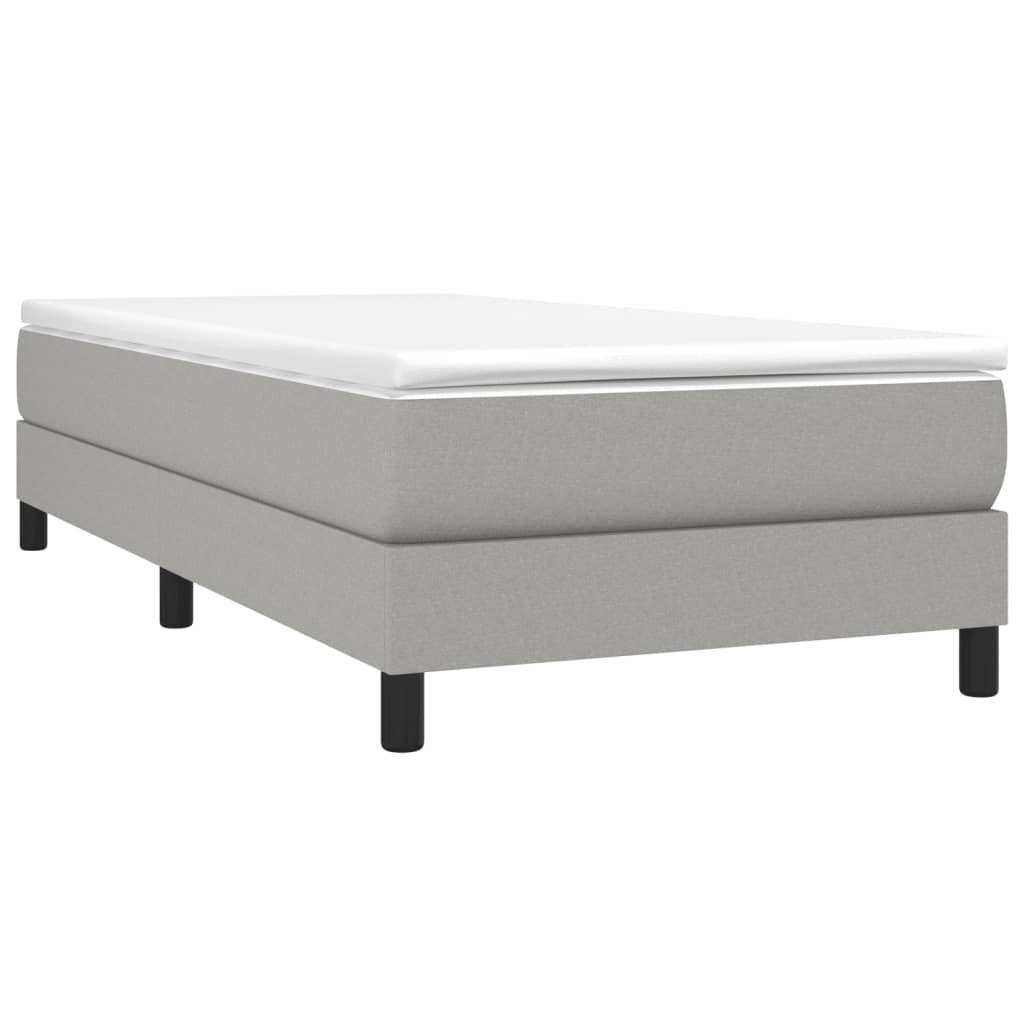vidaXL Bettgestell ohne Matratze Hellgrau 80x200 cm Stoff