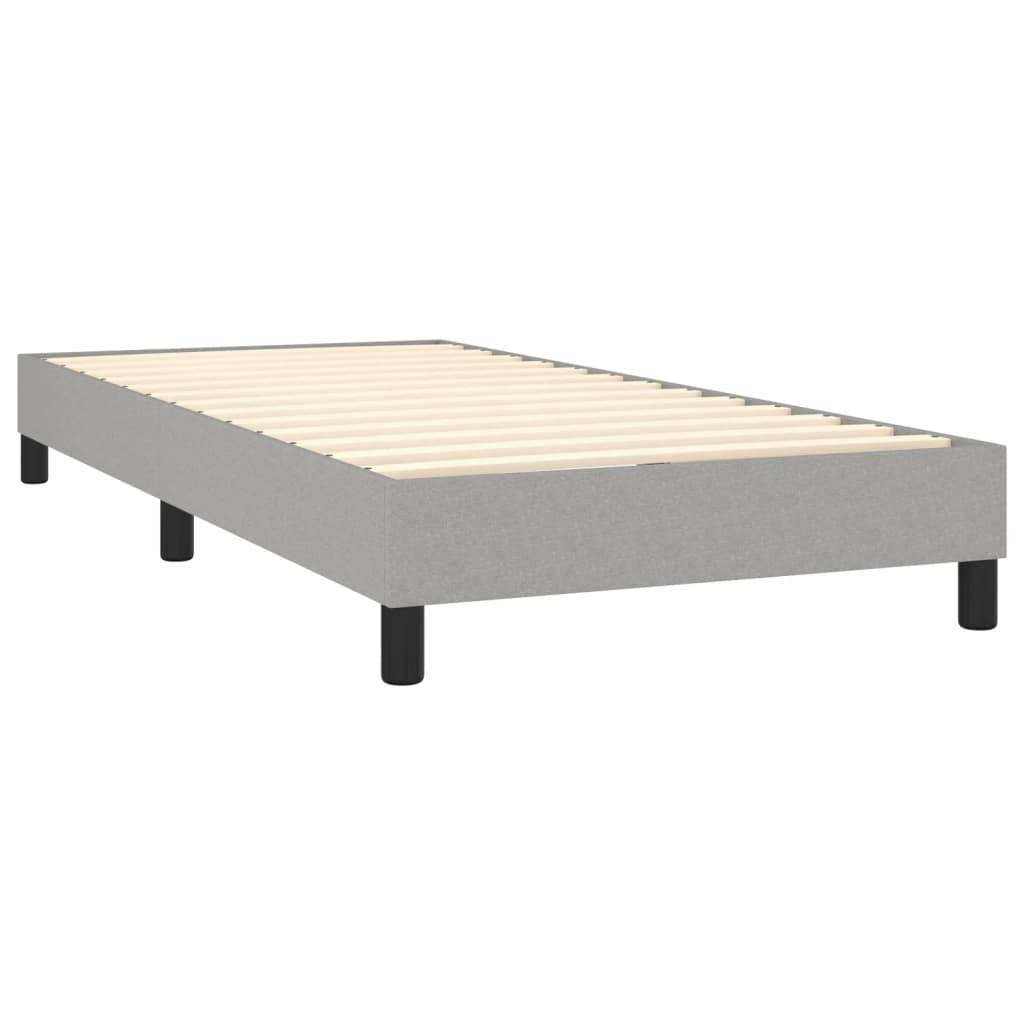 vidaXL Bettgestell ohne Matratze Hellgrau 80x200 cm Stoff
