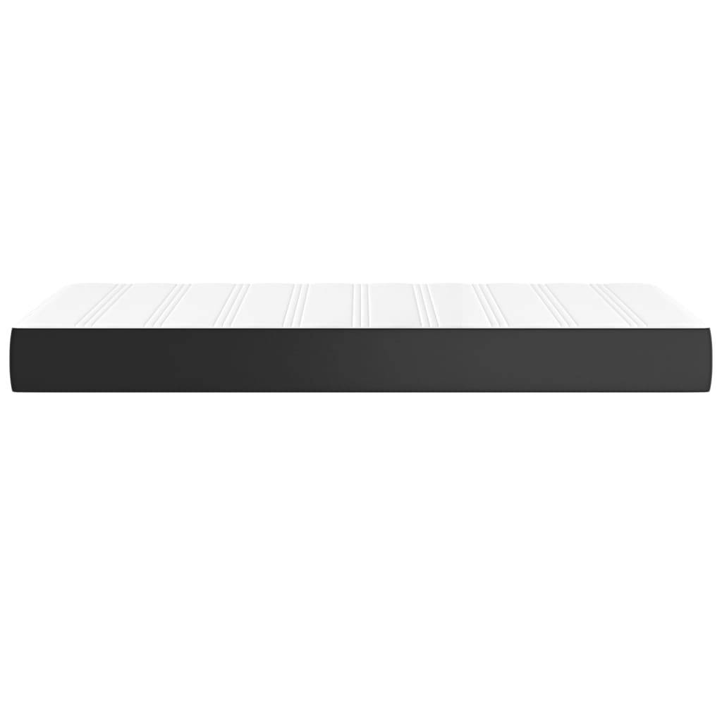 vidaXL Taschenfederkernmatratze Schwarz 90x190x20 cm Kunstleder