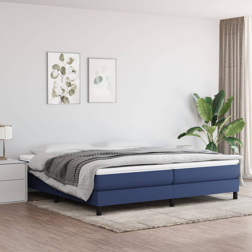 vidaXL Bettgestell ohne Matratze Blau 200x200 cm Stoff