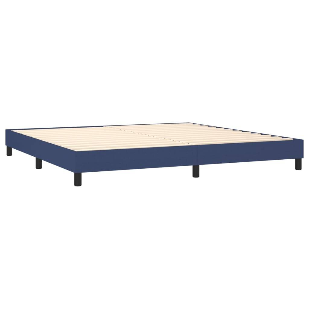 vidaXL Bettgestell ohne Matratze Blau 200x200 cm Stoff