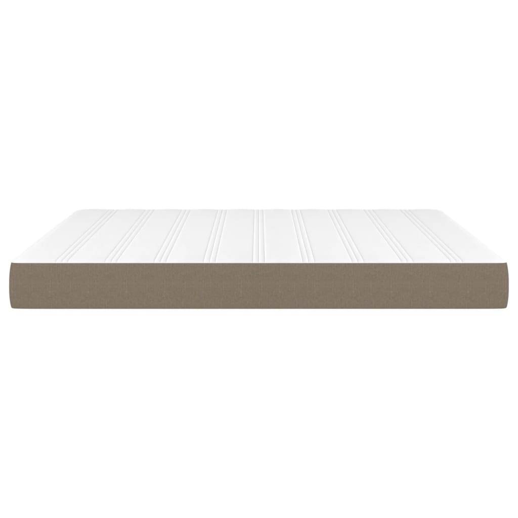 vidaXL Taschenfederkernmatratze Taupe 180x200x20 cm Stoff