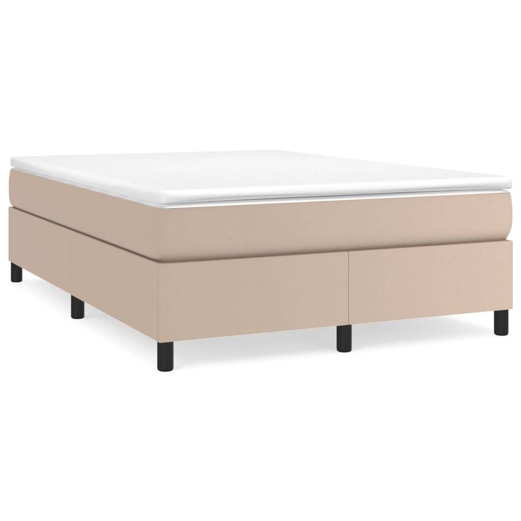 vidaXL Bettgestell Cappuccino-Braun 140x200 cm Kunstleder