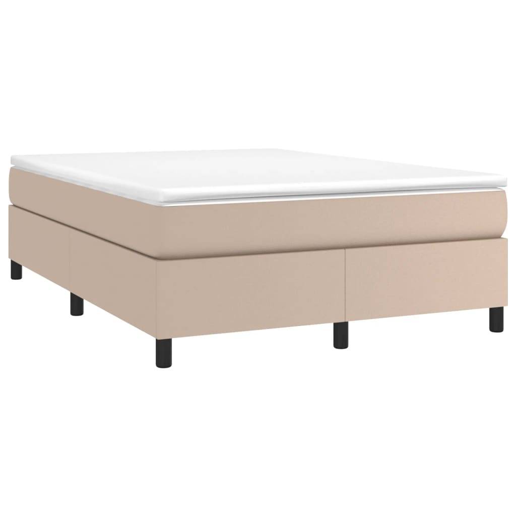 vidaXL Bettgestell Cappuccino-Braun 140x200 cm Kunstleder