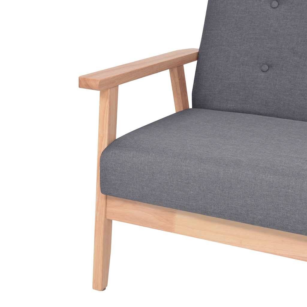 vidaXL Sofa 2-Sitzer Stoff Dunkelgrau