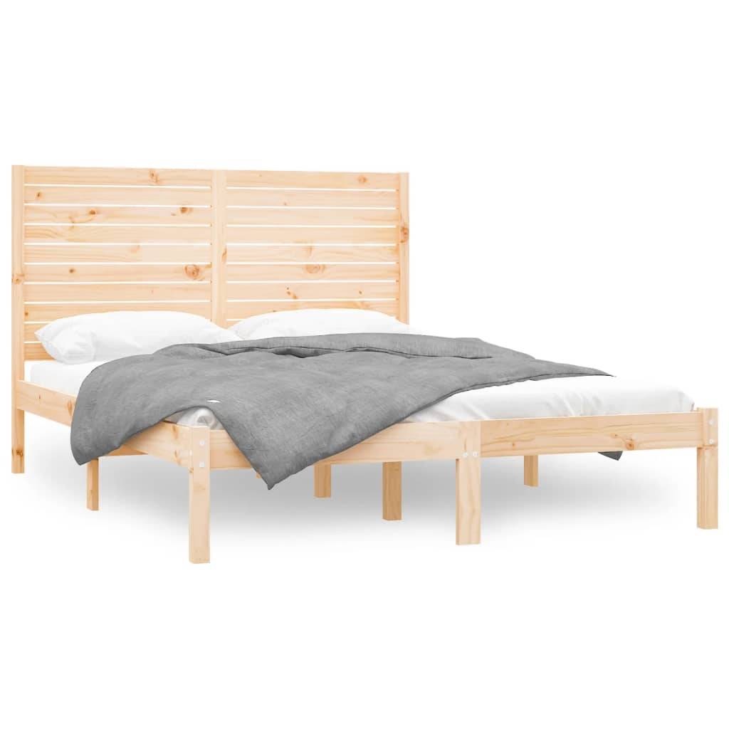 vidaXL Massivholzbett 120x200 cm