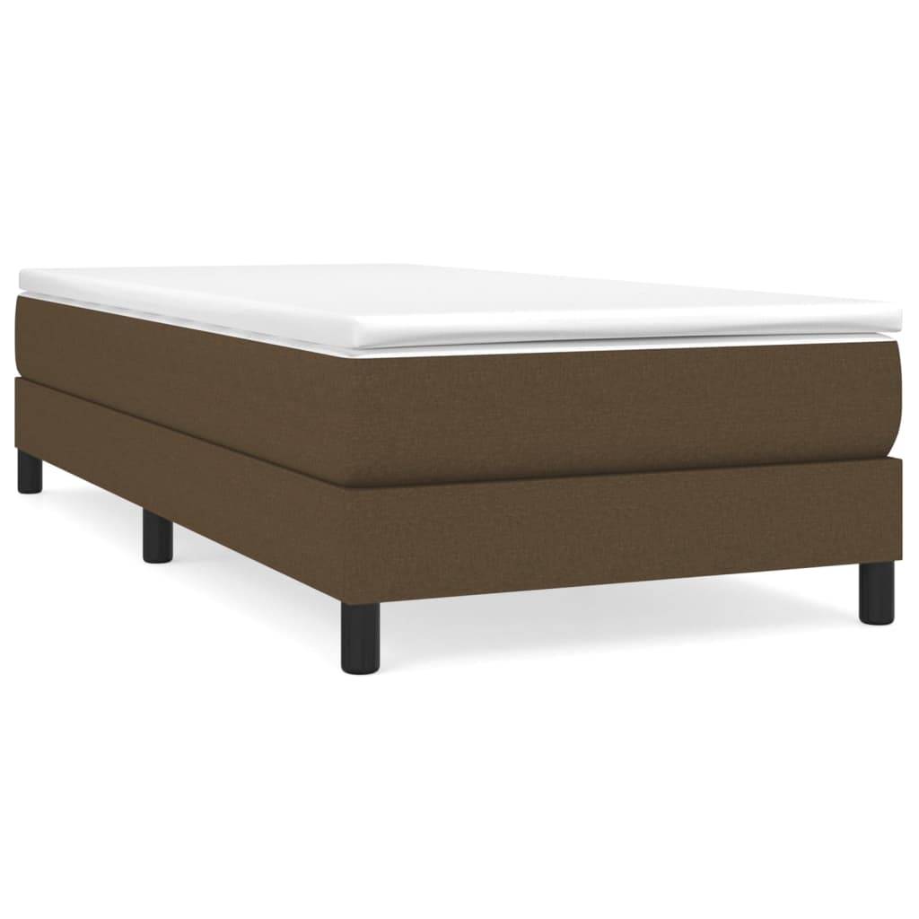 vidaXL Bettgestell ohne Matratze Dunkelbraun 90x190 cm Stoff