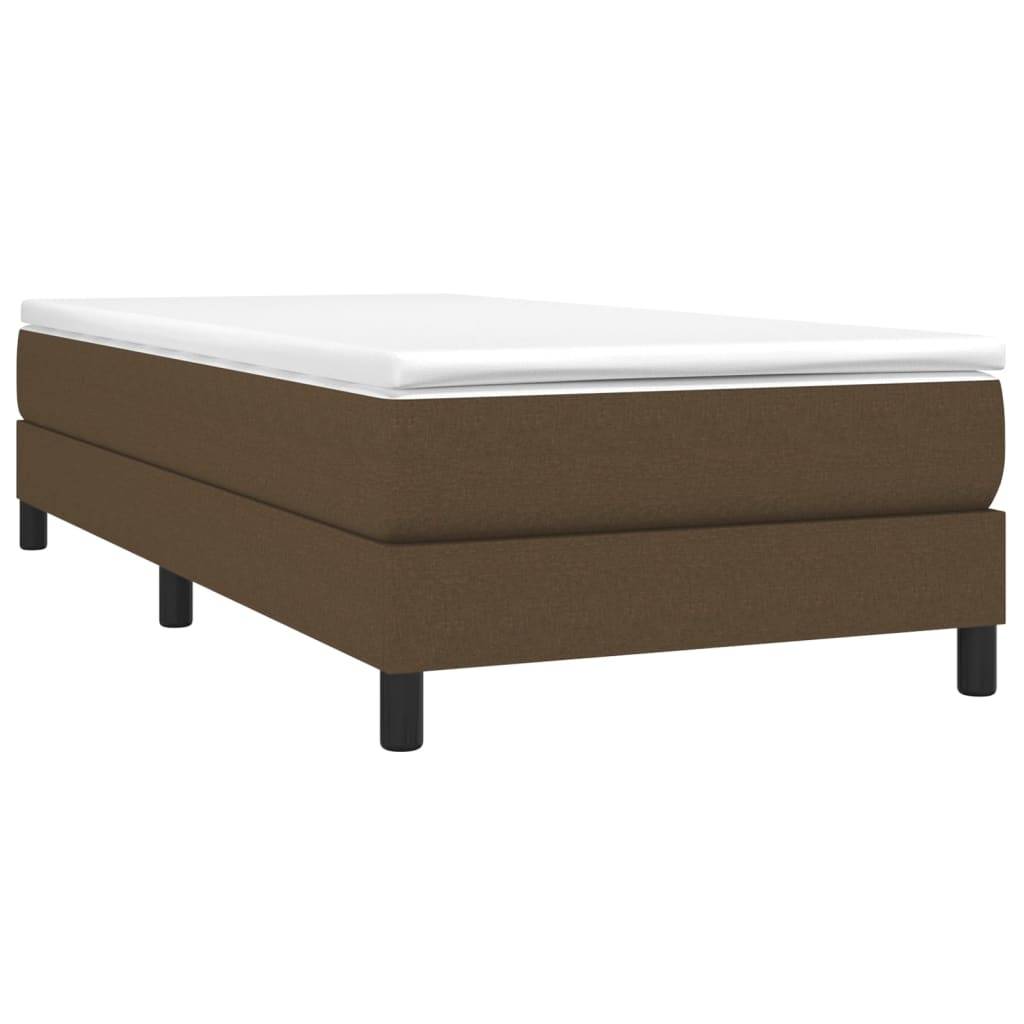 vidaXL Bettgestell ohne Matratze Dunkelbraun 90x190 cm Stoff