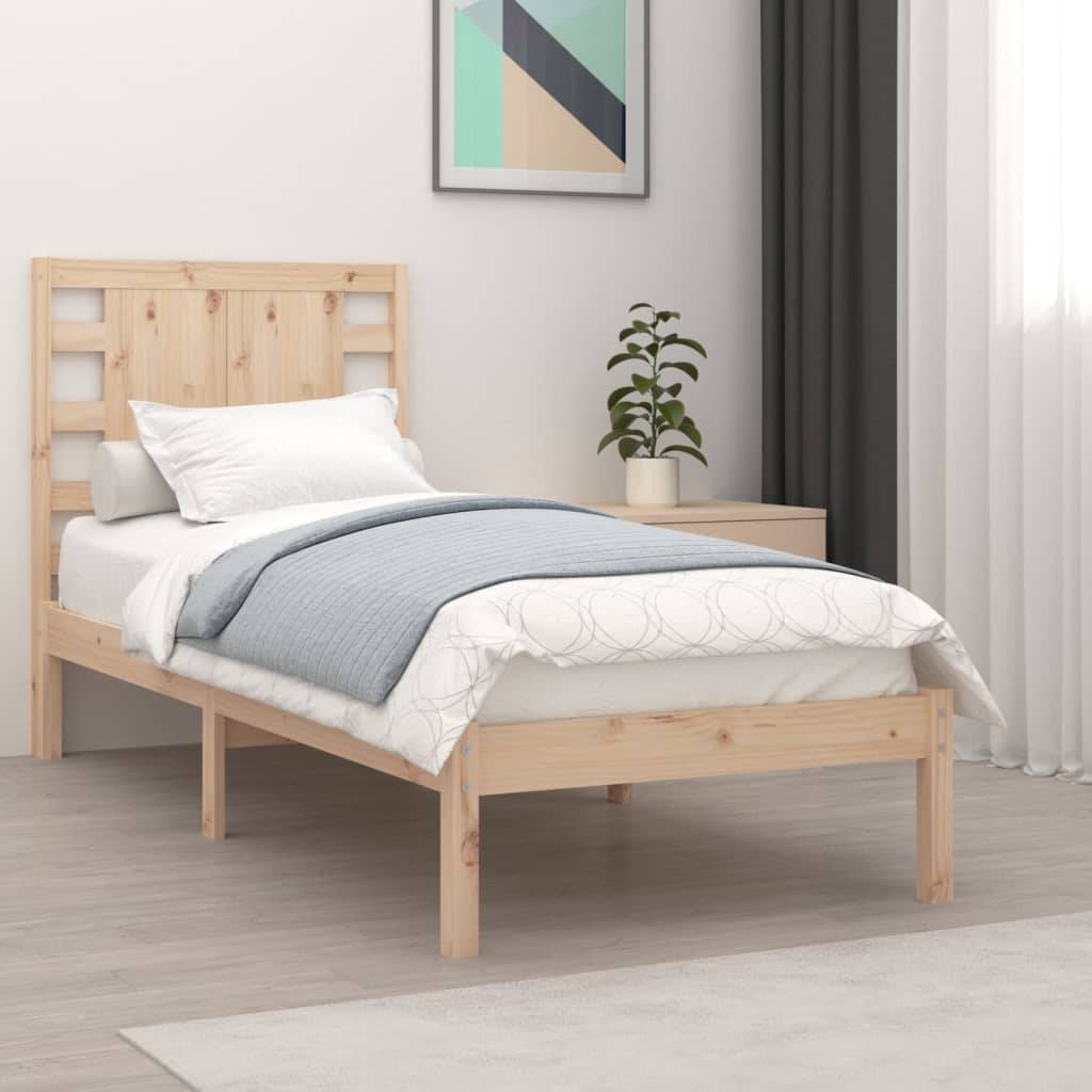 vidaXL Massivholzbett 90x190 cm