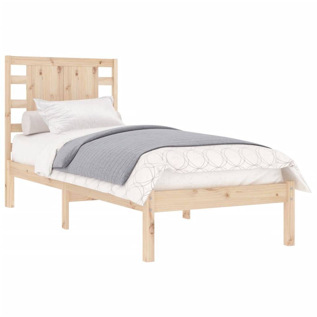 vidaXL Massivholzbett 90x190 cm