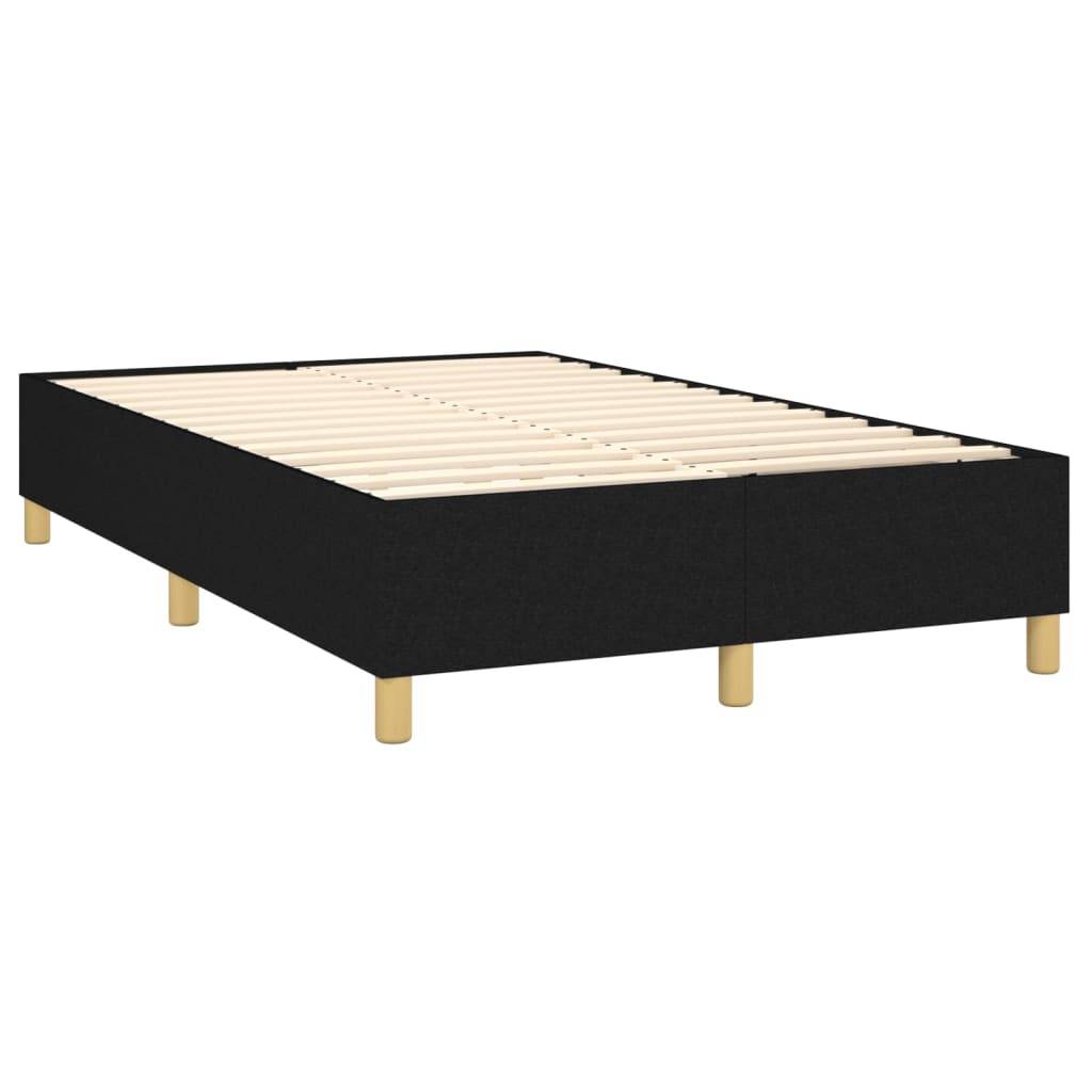 vidaXL Bettgestell ohne Matratze Schwarz 120x200 cm Stoff