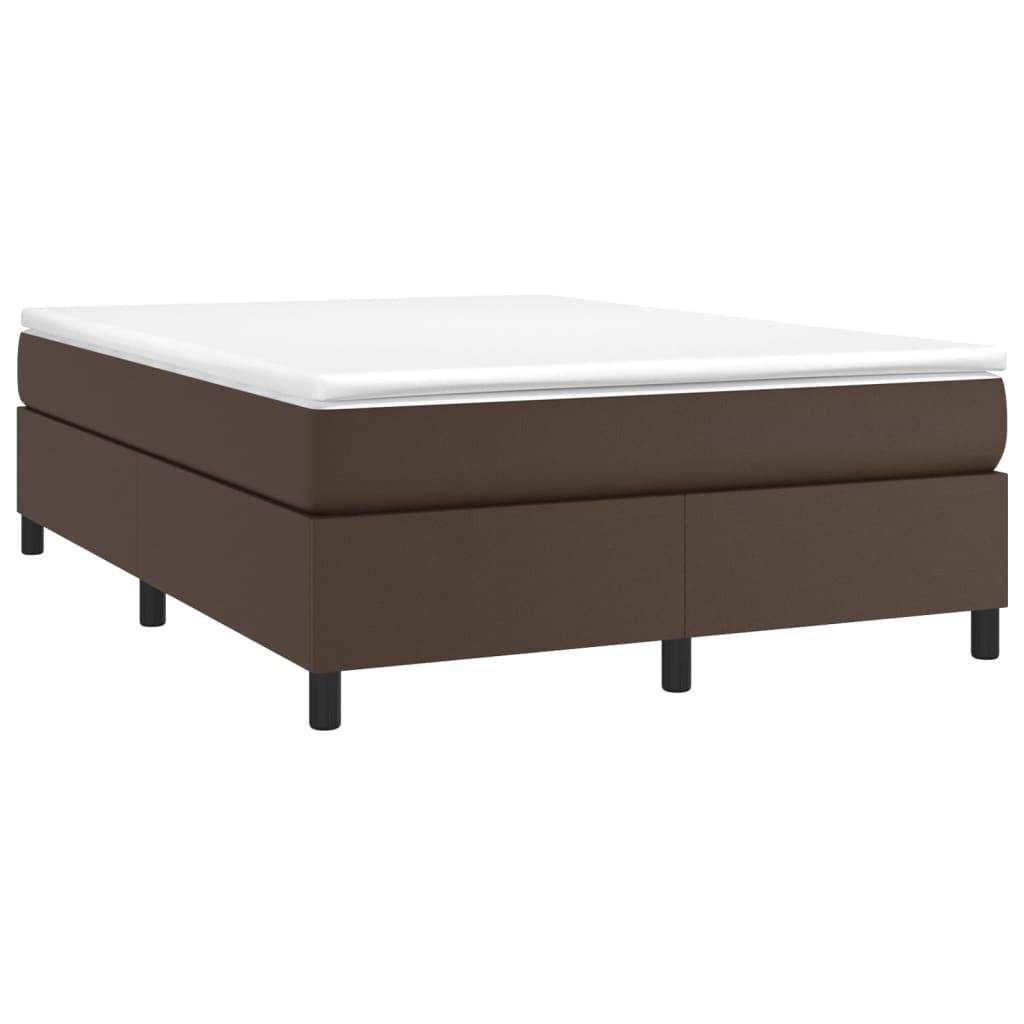 vidaXL Bettgestell Braun 140x190 cm Kunstleder