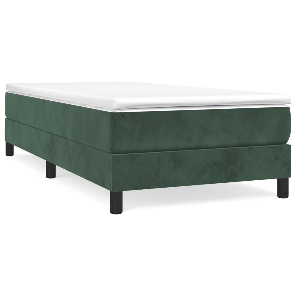 vidaXL Bettgestell ohne Matratze Dunkelgrün 90x200 cm Samt