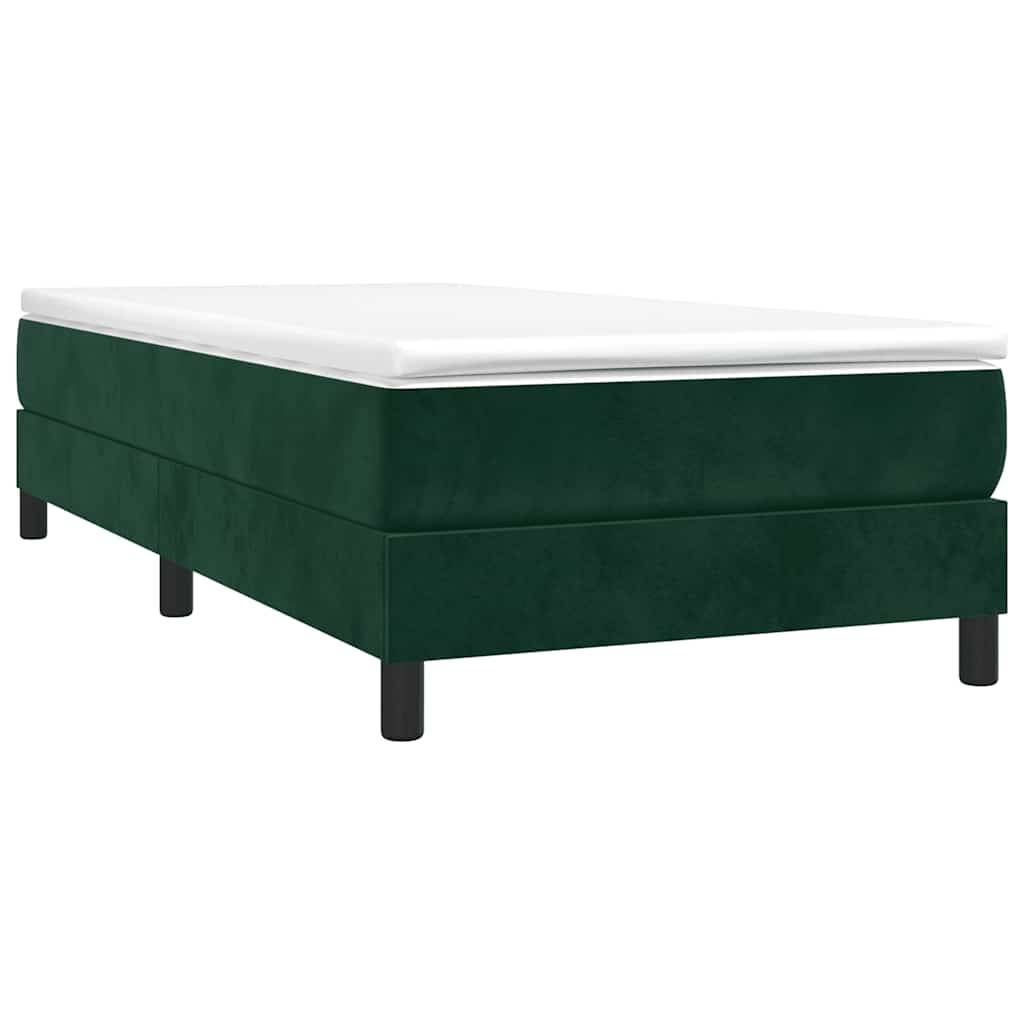 vidaXL Bettgestell ohne Matratze Dunkelgrün 90x200 cm Samt