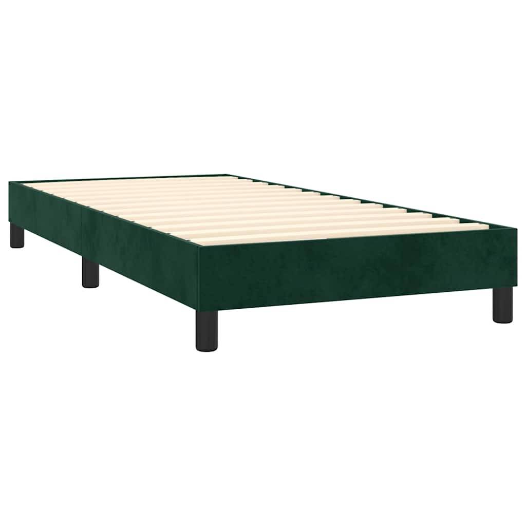 vidaXL Bettgestell ohne Matratze Dunkelgrün 90x200 cm Samt