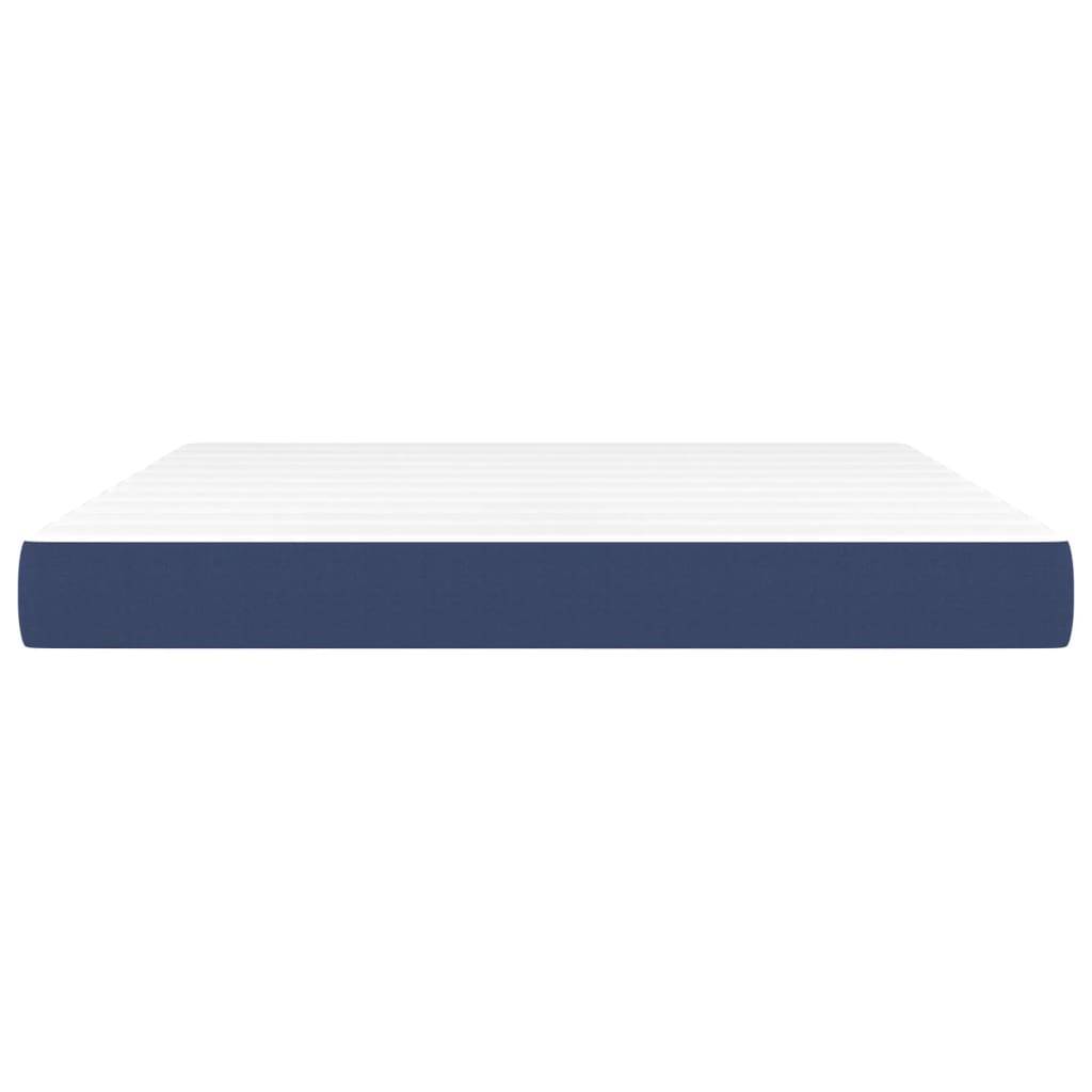 vidaXL Taschenfederkernmatratze Blau 160x200x20 cm Stoff