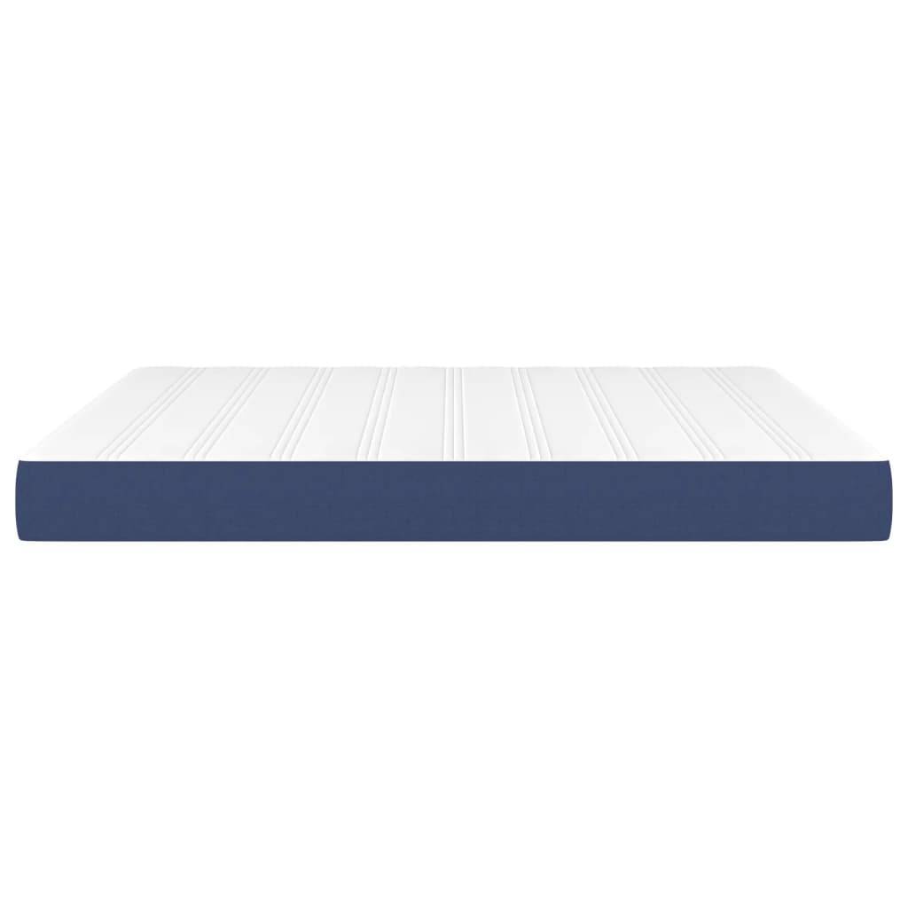 vidaXL Taschenfederkernmatratze Blau 160x200x20 cm Stoff